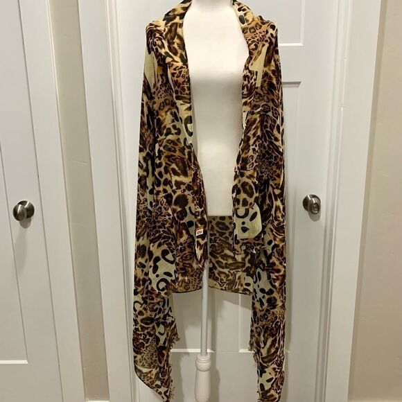 Fashion leopard print tasseled large size scarf - Picture 2 of 13